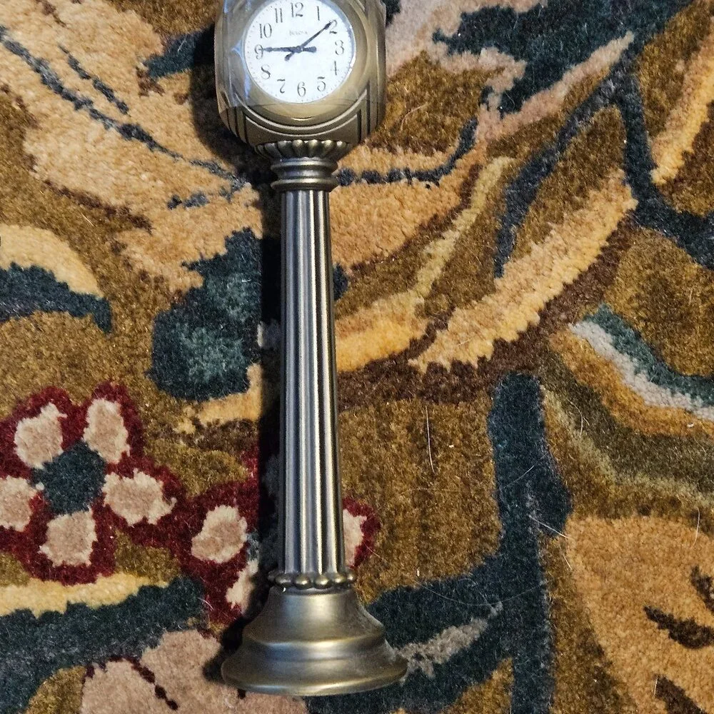 RARE CLASSIC BULOVA UNION SQUARE STREETS OF TIME 4 ZONE DESK MANTEL OFFICE CLOCK